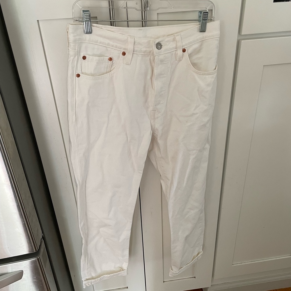 Levis Original 501 cropped denim jeans